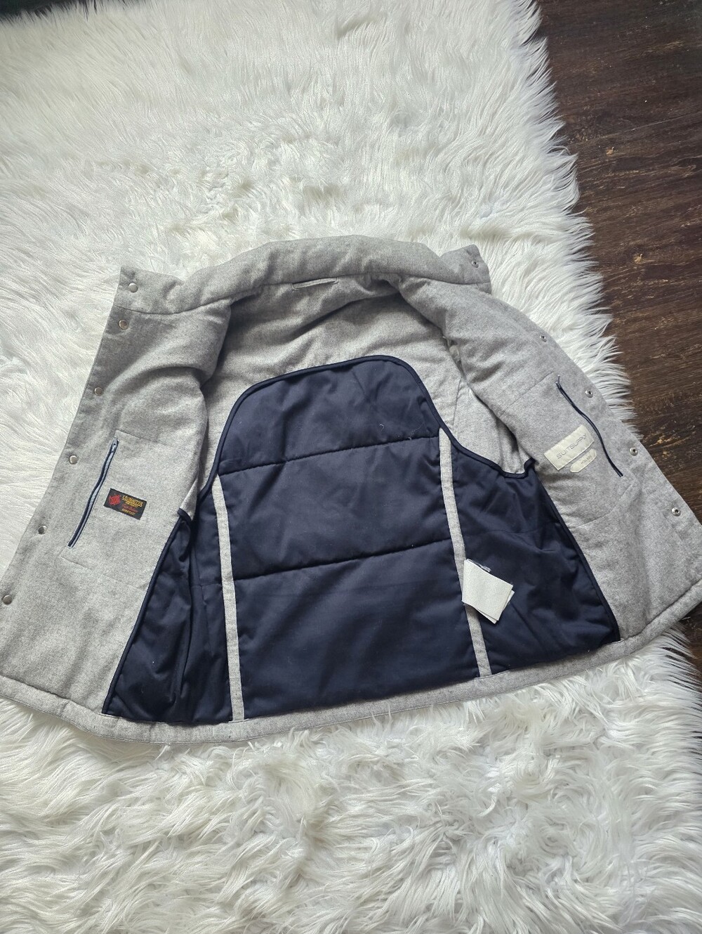 Suitsupply Wool Heather Gray Quilted Puffer Vest - Picture 3 of 9